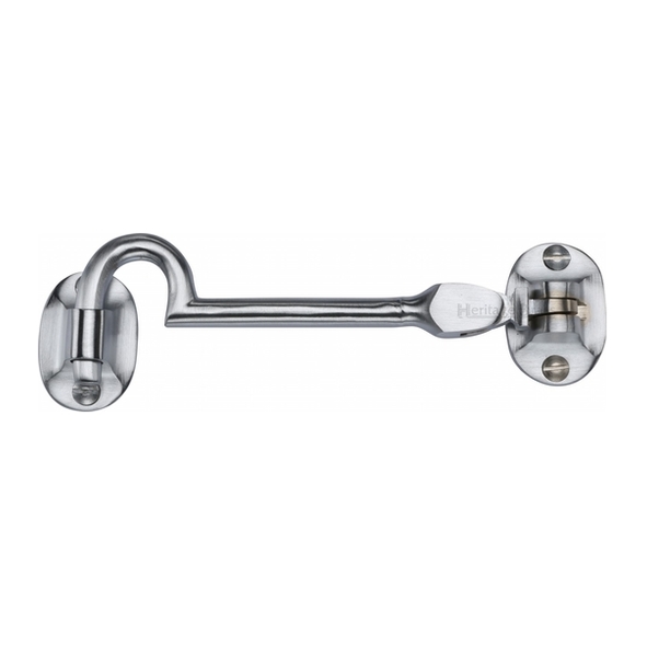 AA61SC • 100mm • Satin Chrome • Carlisle Brass Silent Pattern Cabin Hook